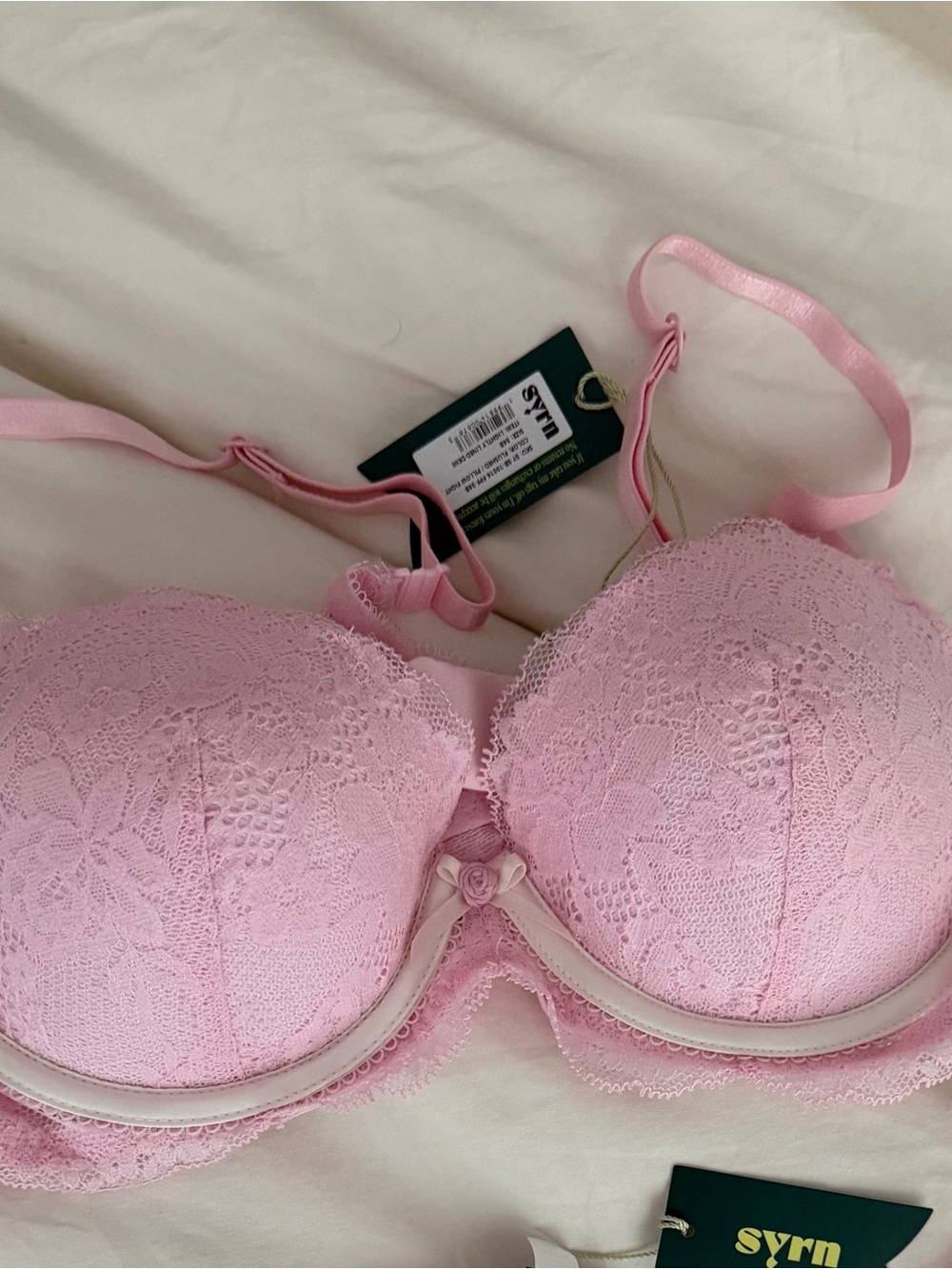NWT Syrn Forever Yours Lightly Lined Demi Bra in Light Pink - Picture 4 of 4